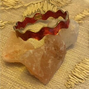 Kate Spade New York Red Wavy Bangle‎ Bracelet